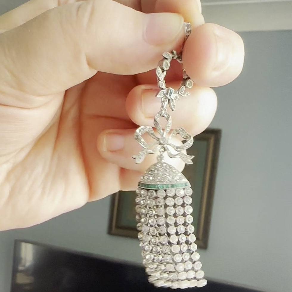 Thumbnail: Antique Silver Paste Tassel Pendant