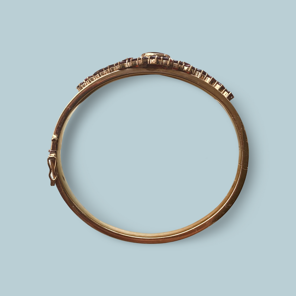 Thumbnail: Andreas Daub Gold And Garnet Bangle