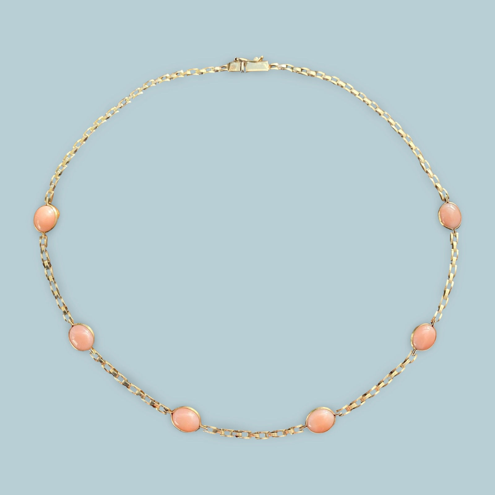 RESERVED - Vintage 9ct Gold Coral Necklace