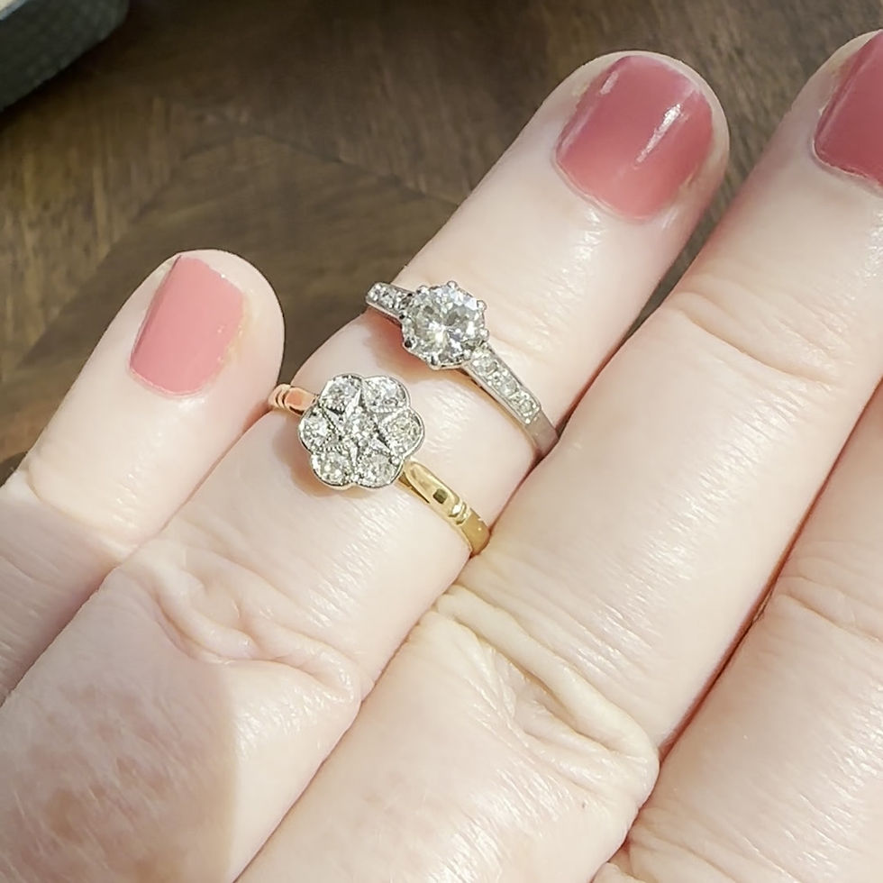 Thumbnail: Art Deco Platinum Diamond Ring