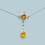 Thumbnail: Antique Silver Yellow and White Paste Pendant