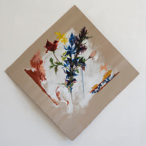 Flourish tile 2021_Acrylic on corrugated carboard_80x80cm .jpg