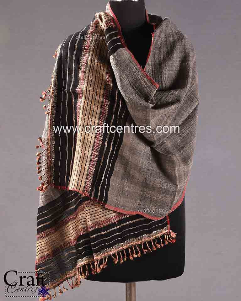 Thumbnail: Handloom Bhujodi Stole Online