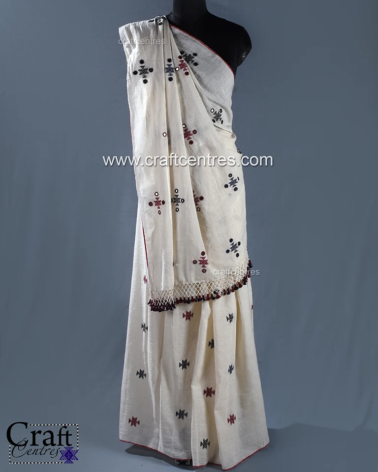 Mirror Work Saree