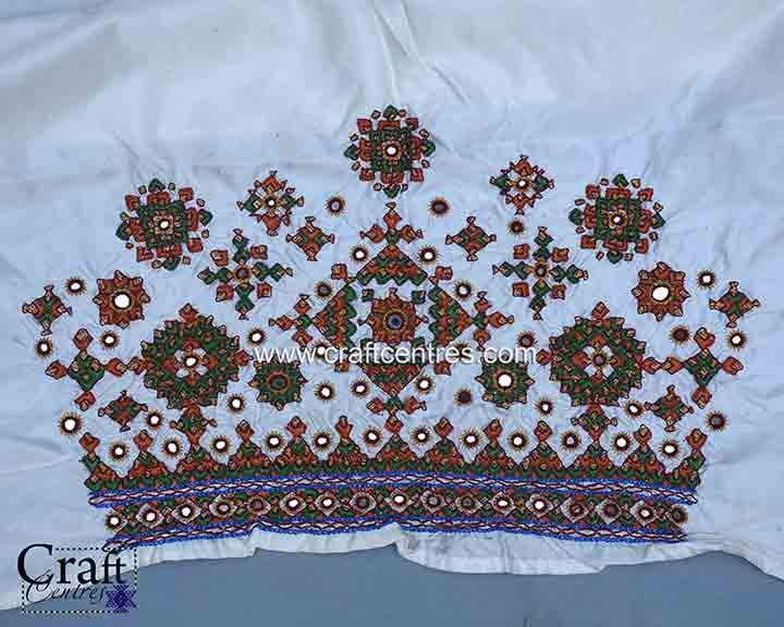 Thumbnail: kutchi work mulberry silk blouse piece