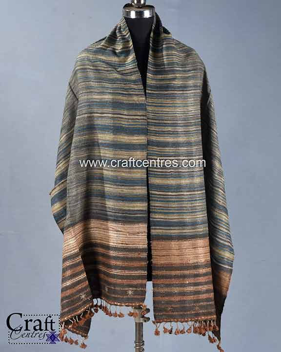 Thumbnail: Bhujodi Silk  Stoles And Dupattas