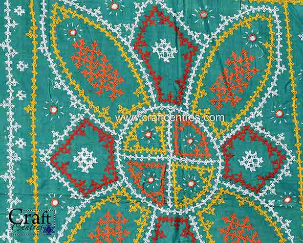 Kutch embroidery Bedsheet