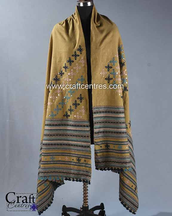 Thumbnail: Kutchi mirror Work Shawls Online