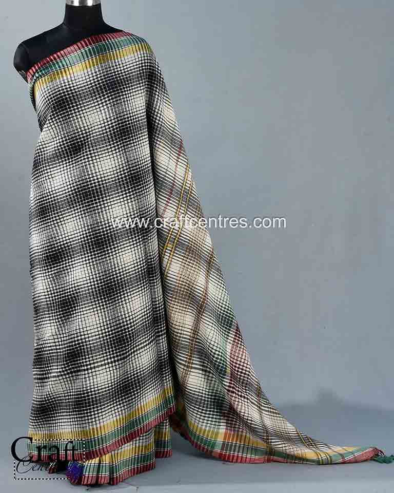 Thumbnail: black kala cotton saree
