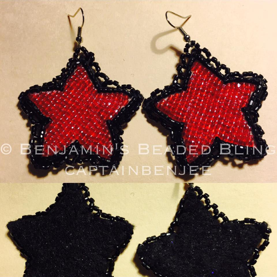 Red Star Earrings