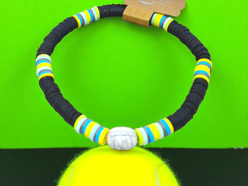 Lot De Bracelets Perles Bois Pour Homme Style Surfeur - Couleurs Marron, Beige, Noir, Vert, Neuf Avec étiquettes