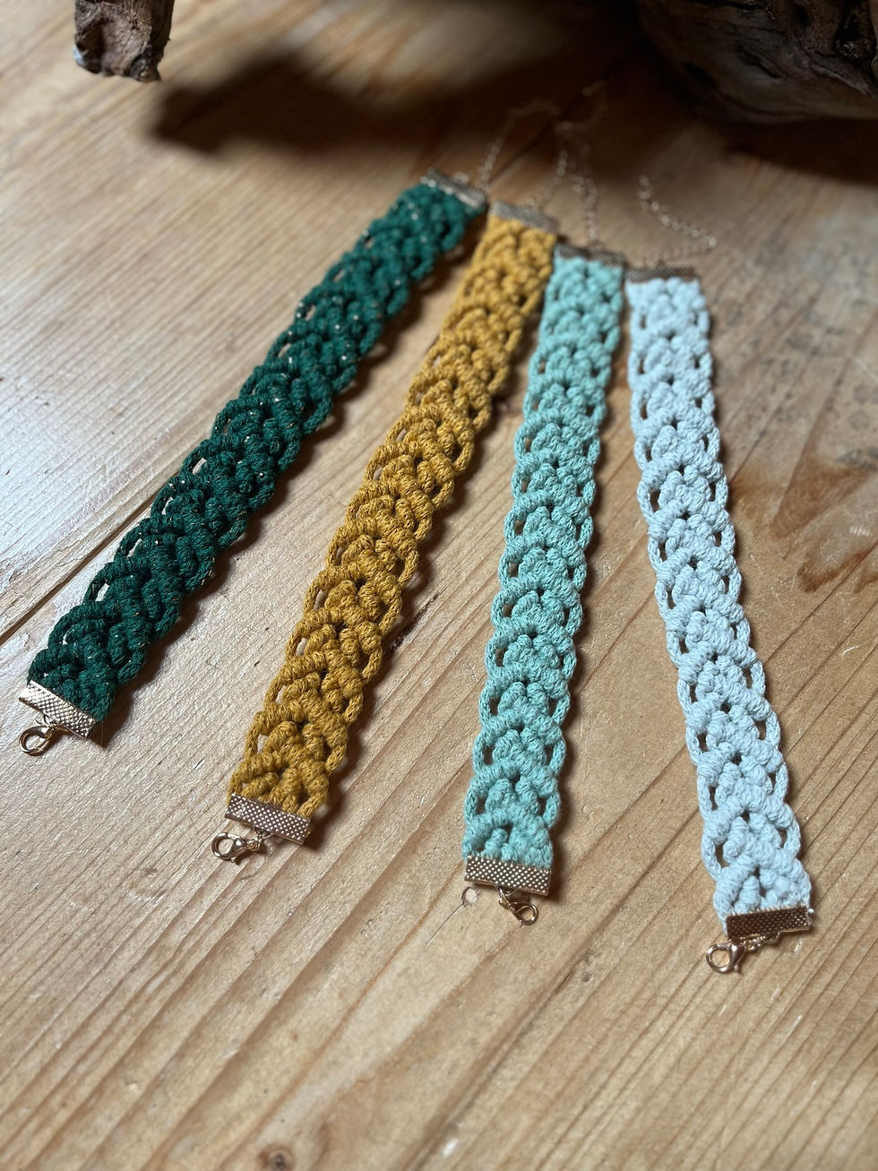 Miniature : Bracelet MADELEINE Vert et or