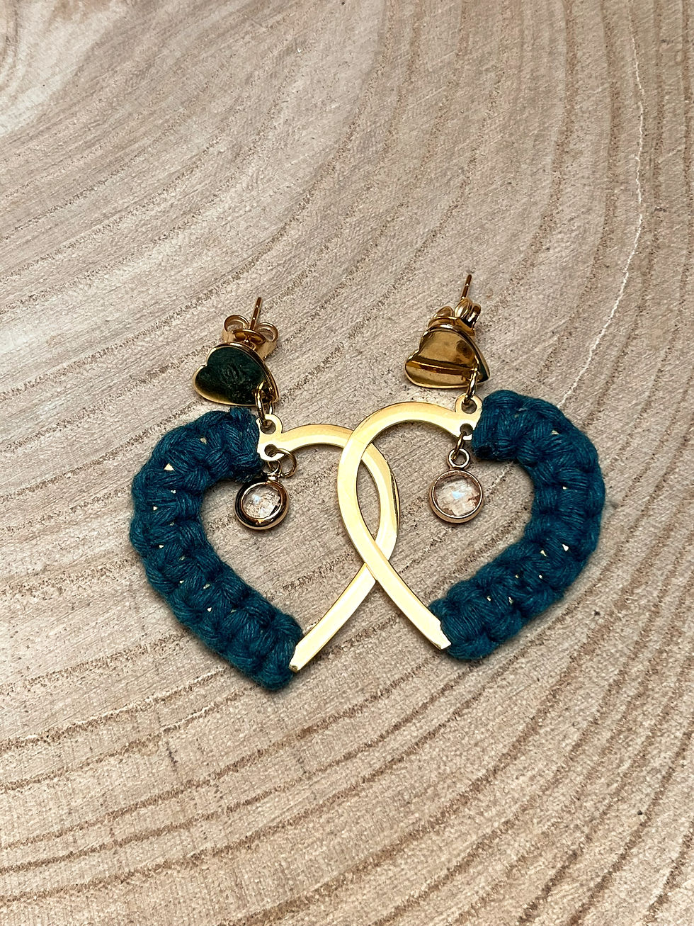 Miniature : CAMILLE Peacock blue - Boucles pendantes