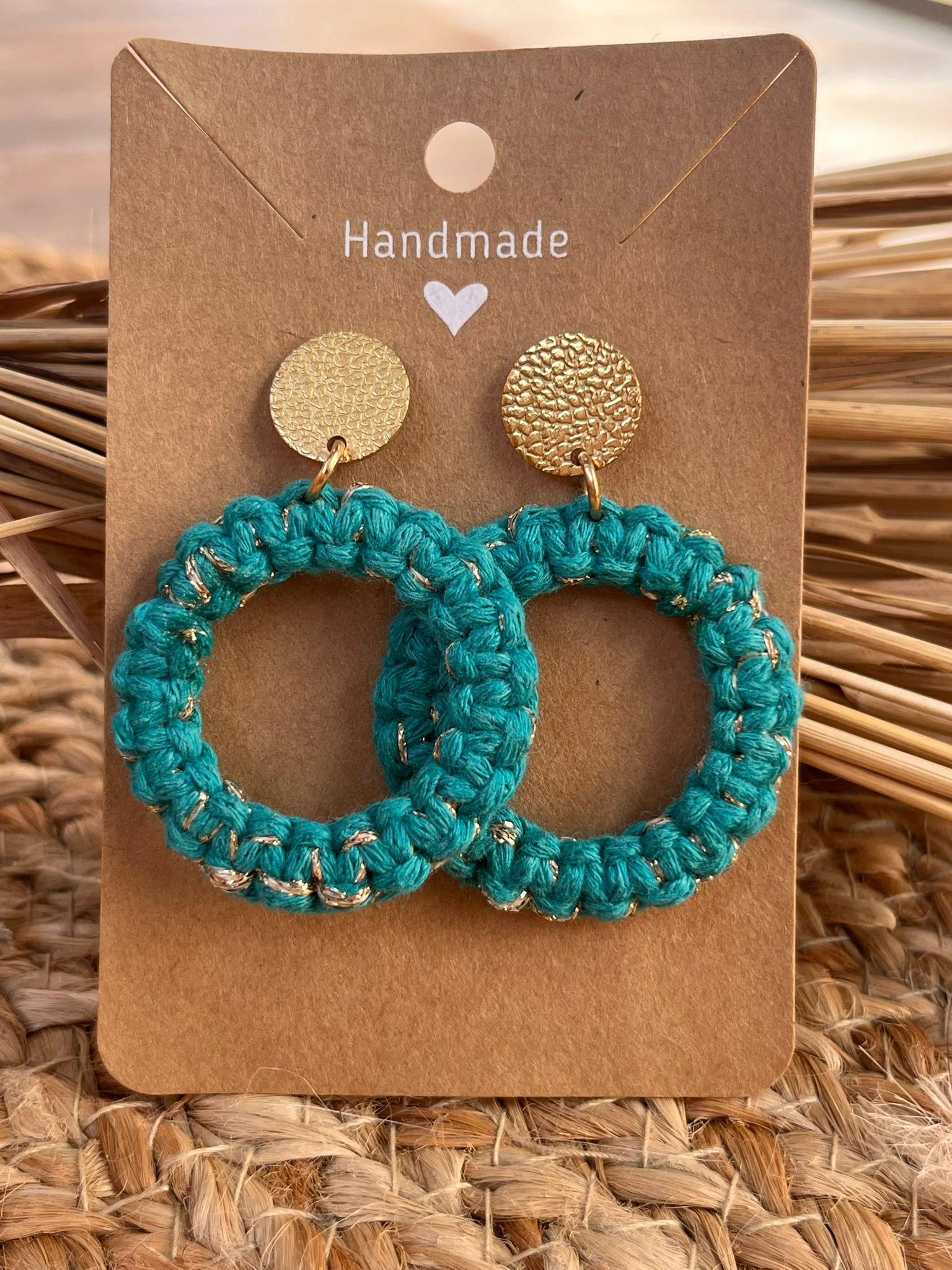 LOLA Turquoise - Boucles pendantes