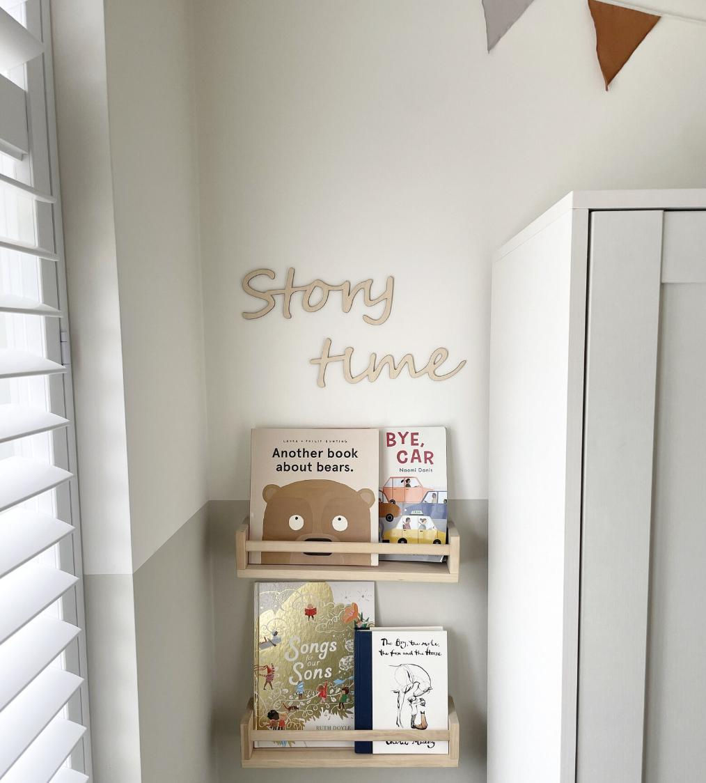 Story Time Wall Words, Wooden Nursery Wall Decor, Reading Corner Decor, Book ...