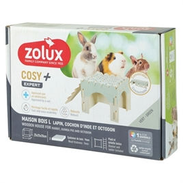 Thumbnail: ZOLUX KNAAGHUIS COSY KONIJN HOUT 25X25X20 CM