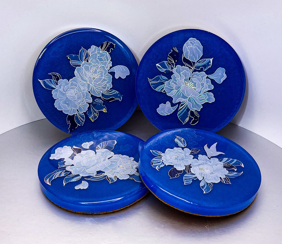 Holographic Flower Coasters
