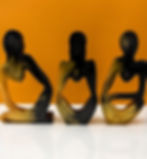 Black and Gold Thinker Statues