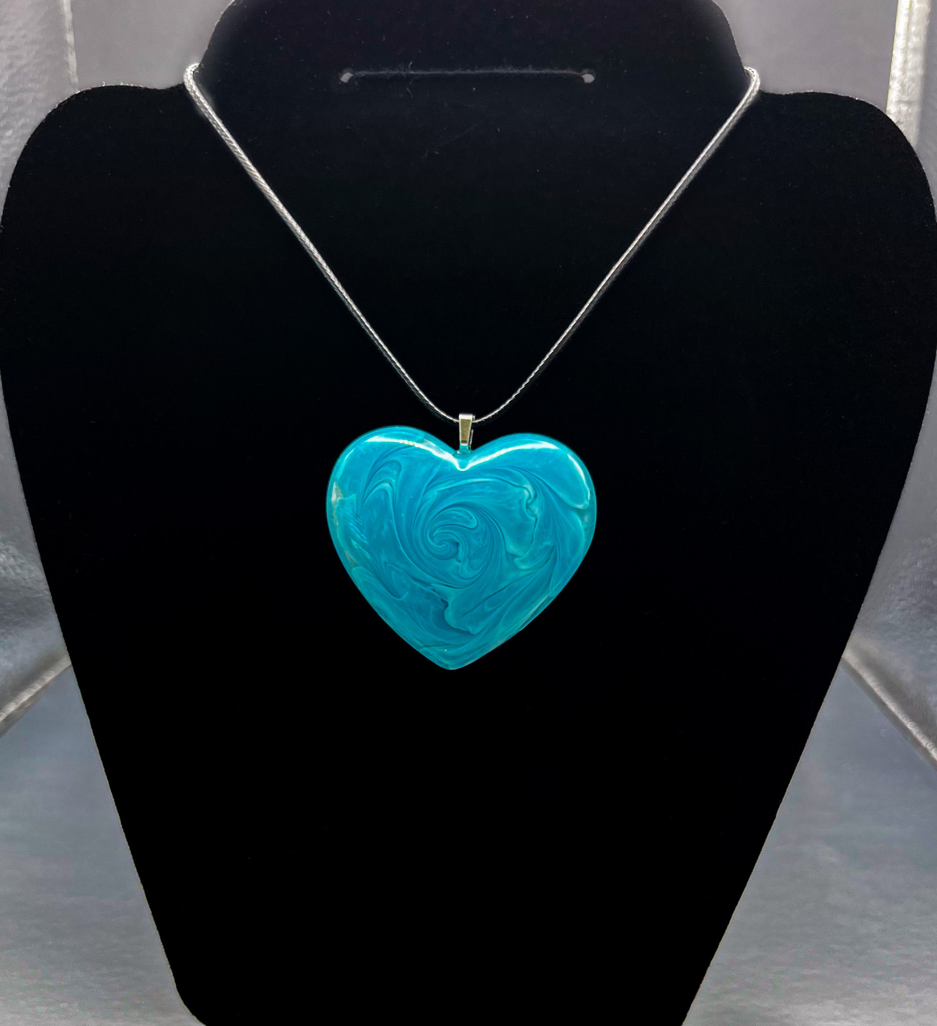 Sky Blue Heart Necklace