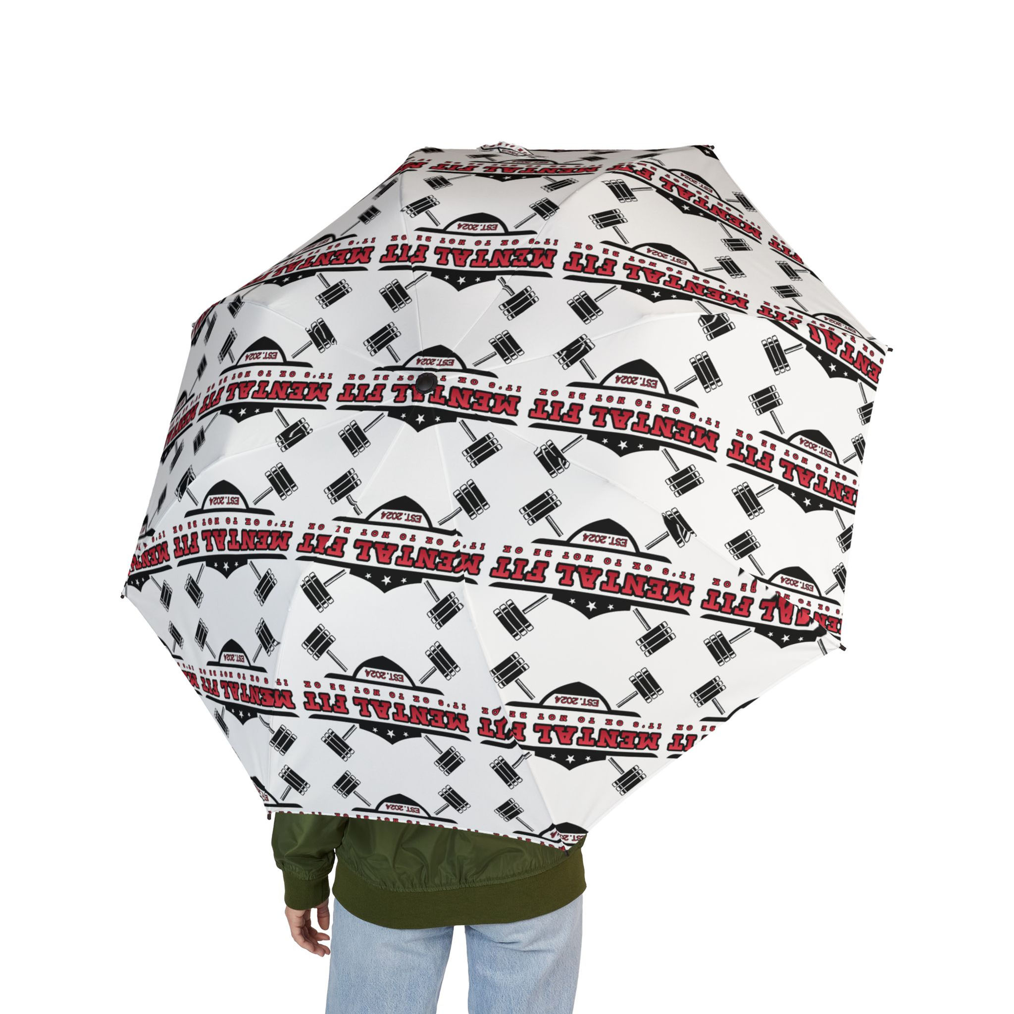 Foldable Semi-Automatic Umbrella, Windproof Travel Umbrella
