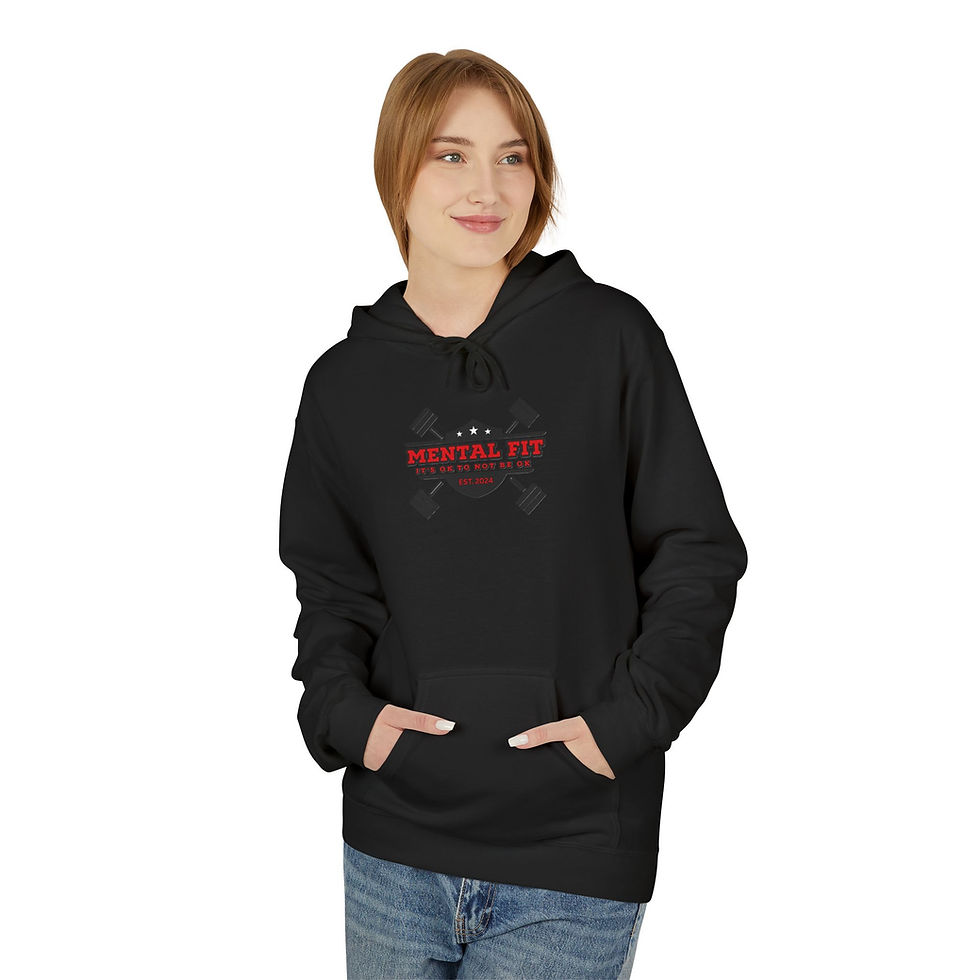 Thumbnail: Barbell Cross Gym Hoodie — Strength Training Fitness Sweatshirt