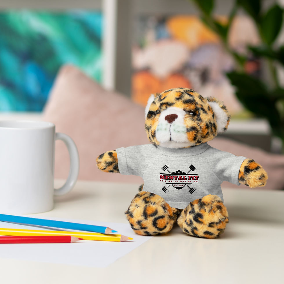Thumbnail: Teddy Bear with Tee — "Metal Fit" Graphic Plush Gift