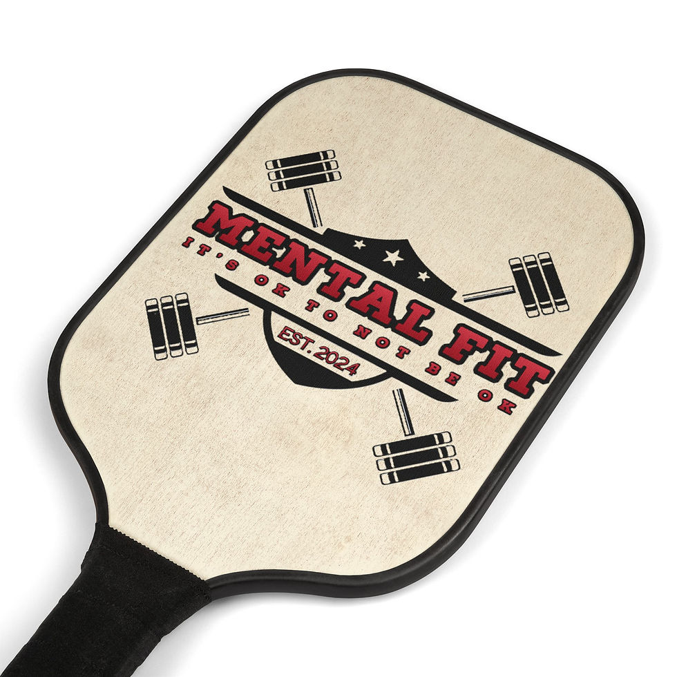Thumbnail: Pickleball Paddle Set — "Mental Fit" Vintage Logo Paddle & Balls Kit