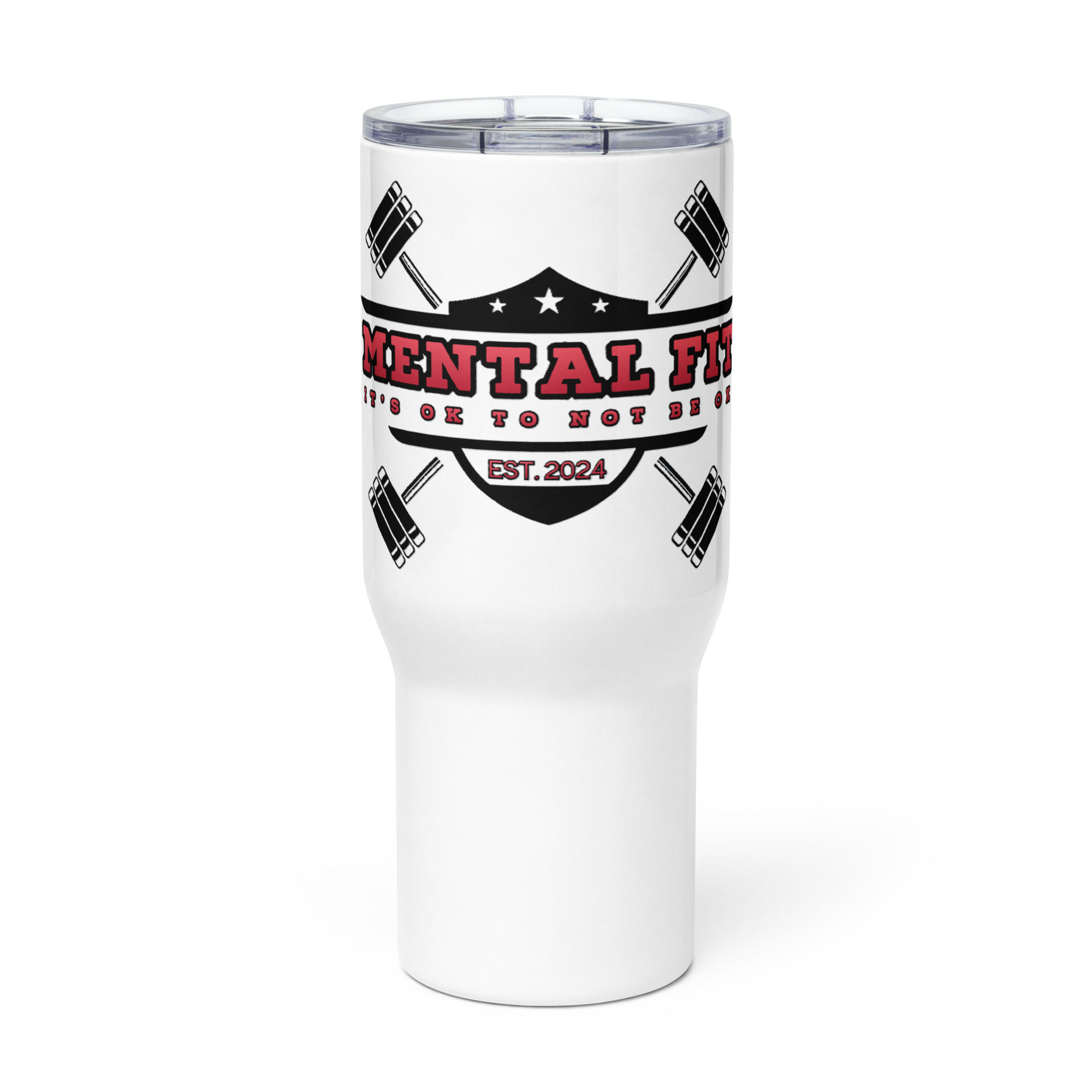 Travel mug with a handle