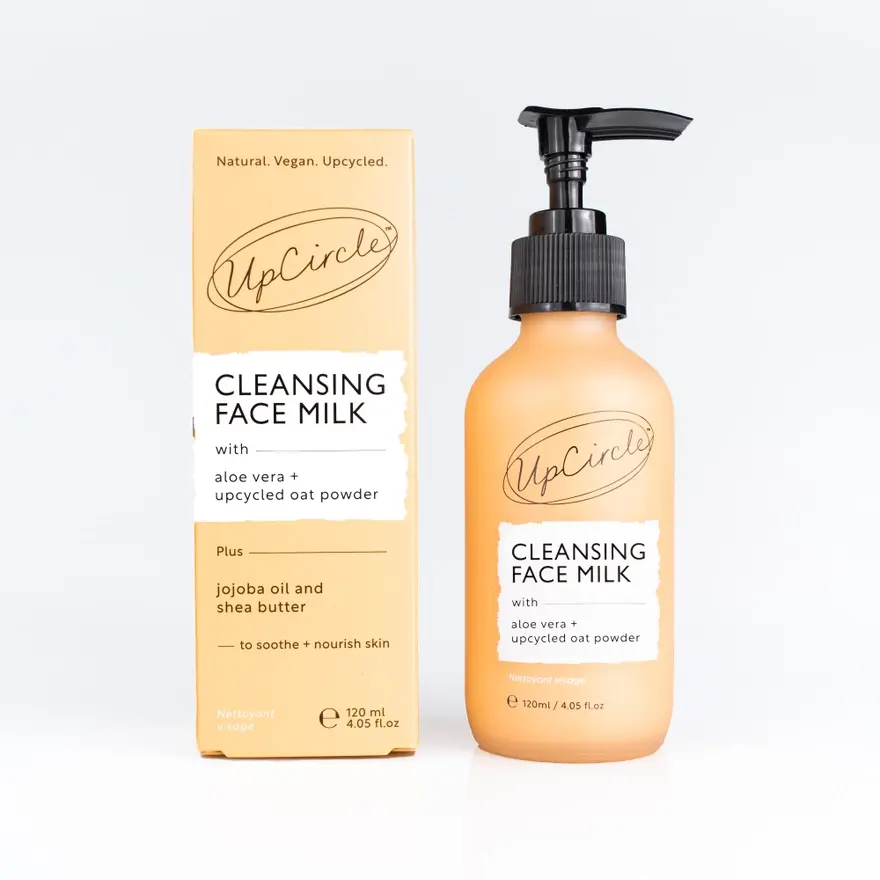 Lait nettoyant visage à l'aloé vera et poudre d'avoine revalorisée - 120 ml