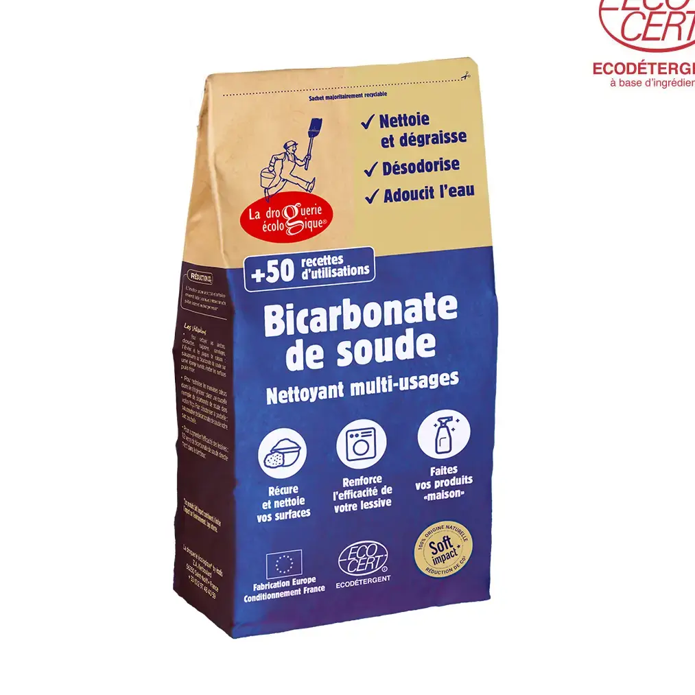 Bicarbonate de soude ménager écologique - 500 g - La Droguerie Écologique