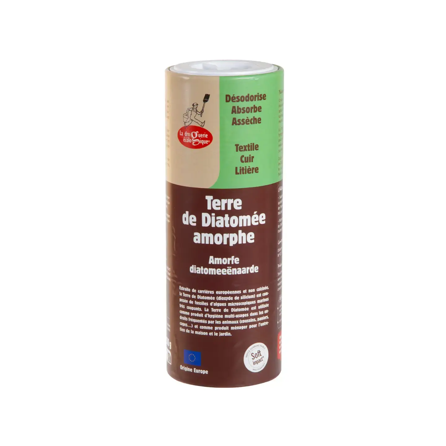 Terre de Diatomée amorphe - 250 g - format Tube carton poudreur
