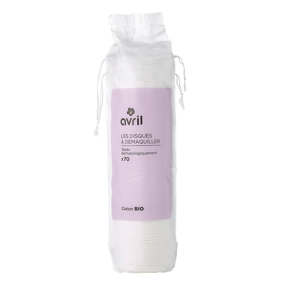 Lot de 70 disques à démaquiller en coton bio - 5,5 cm