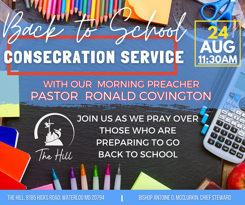 Back to School Consecration Service