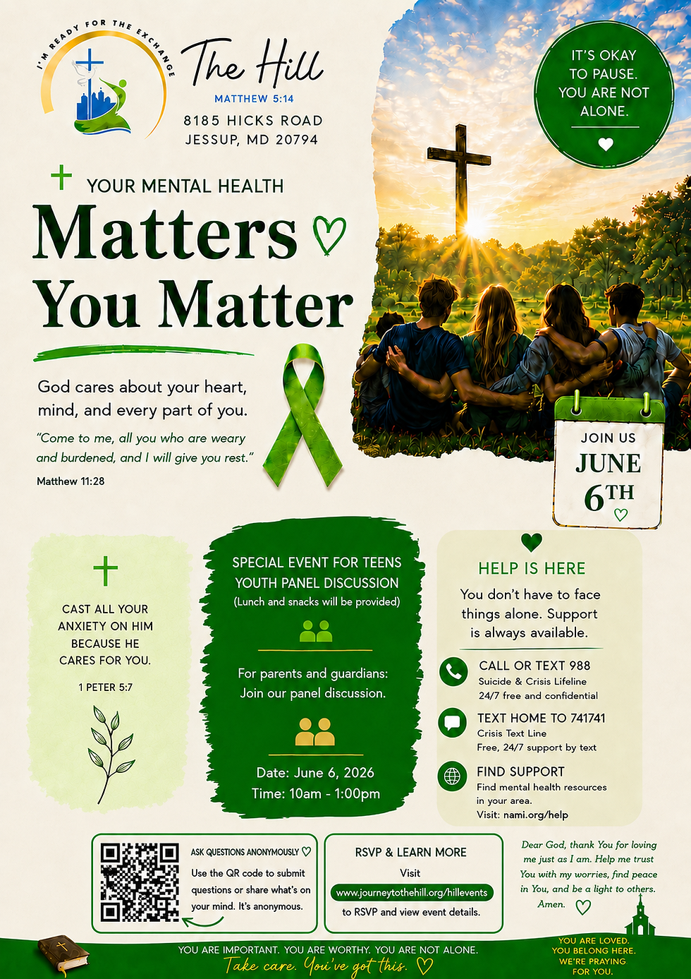 Your Mental Health Matters - You Matter!