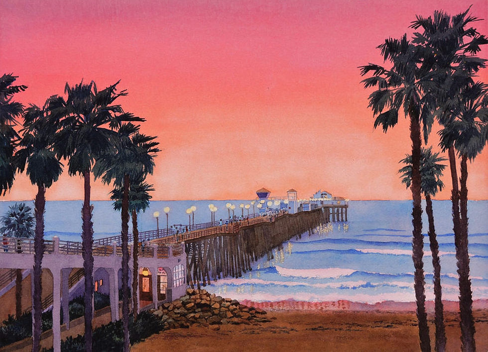 Sunset at Oceanside Pier