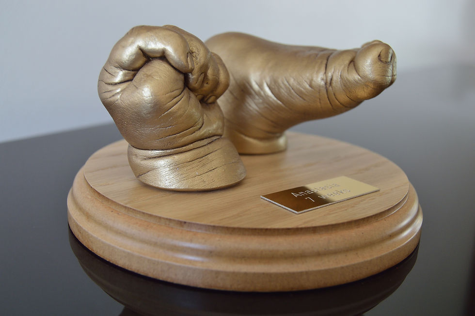 Thumbnail: Mounted 3D Casting - Double - Antiqued Dull Gold
