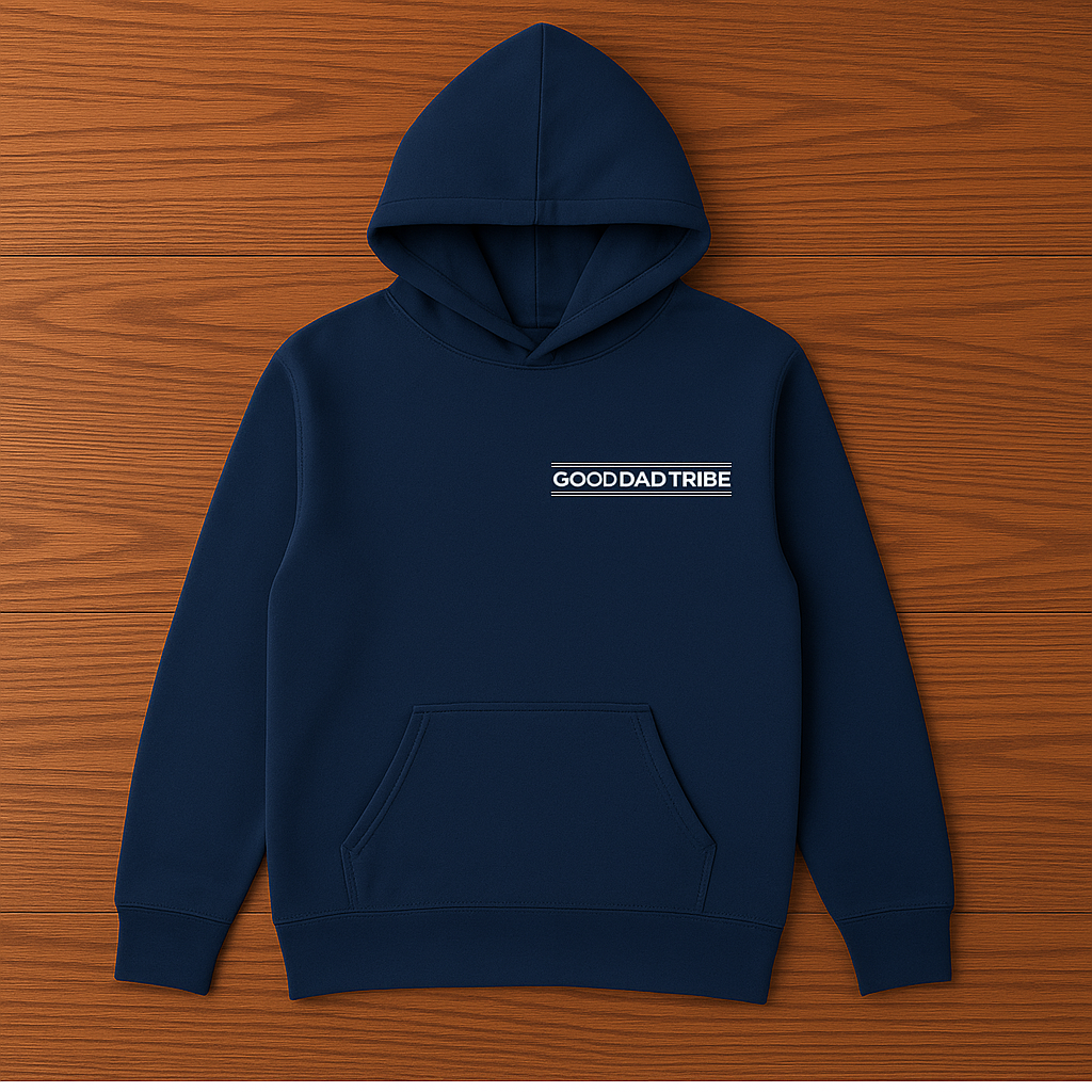 Dad Tribe Blue + White Hoodie