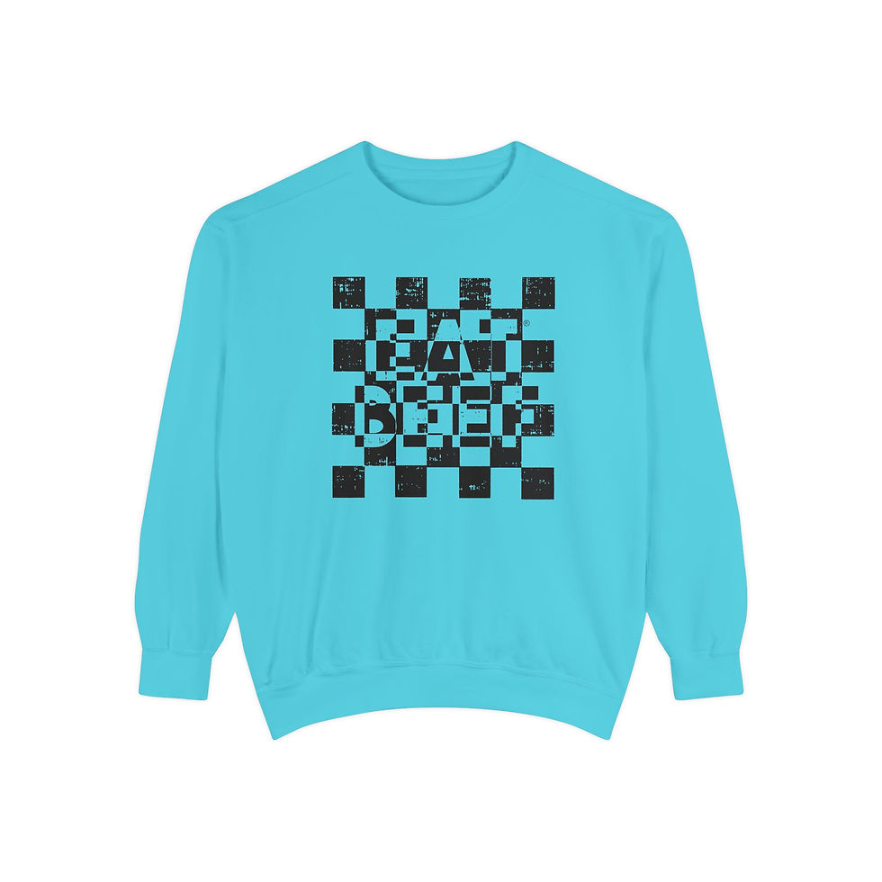 Thumbnail: Checker Eat Beef Unisex Garment-Dyed Sweatshirt