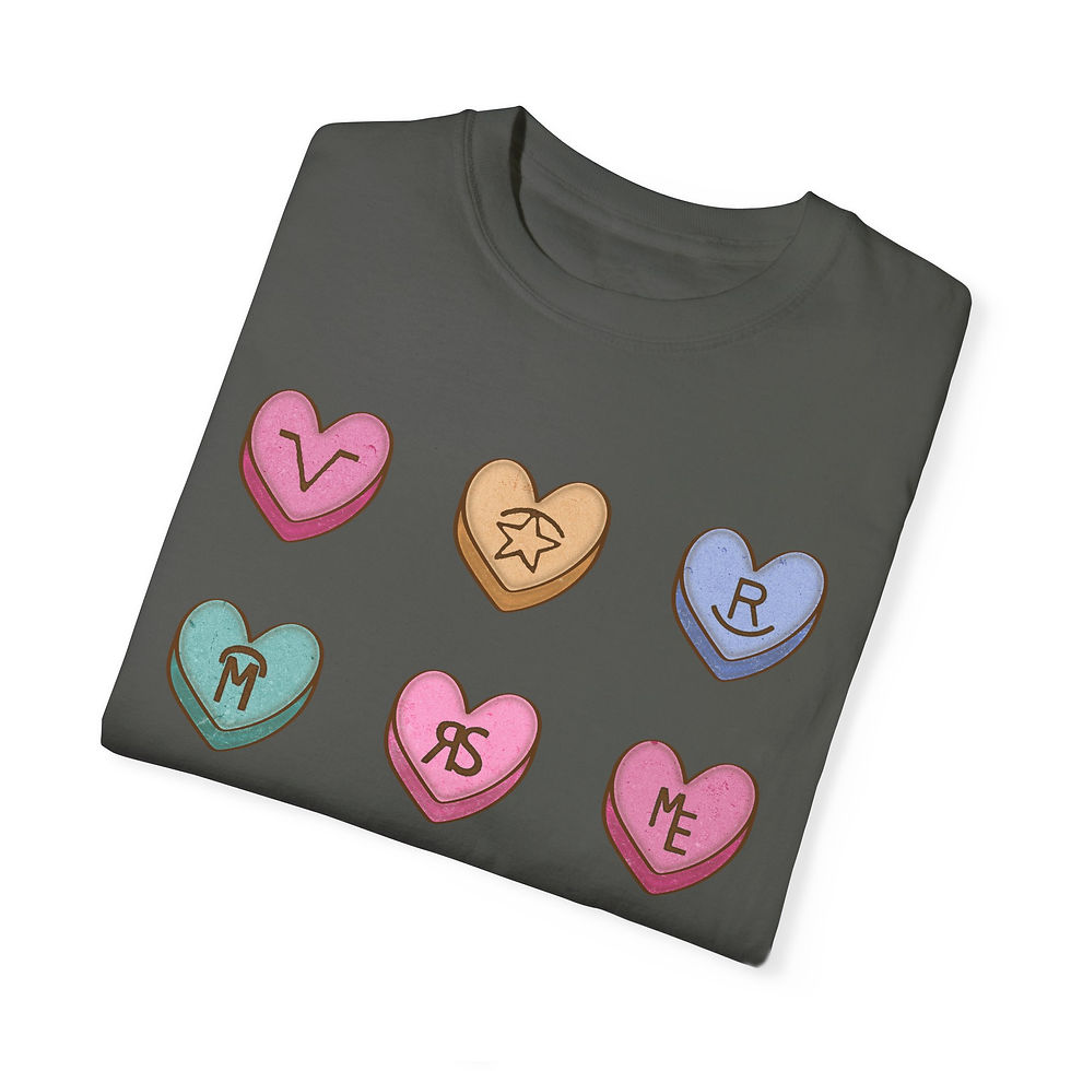 Thumbnail: Branded Heart Unisex Garment-Dyed T-shirt