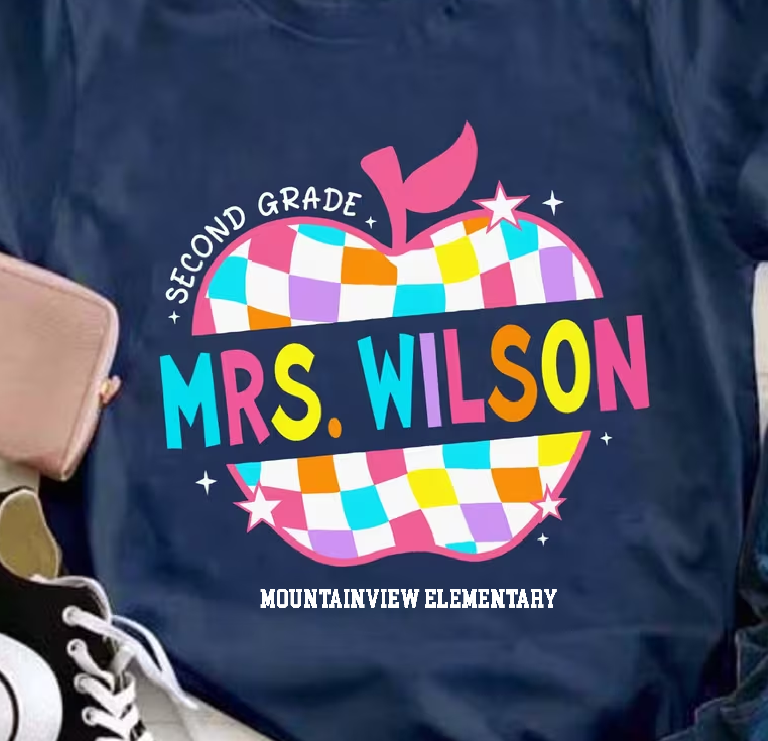 CUSTOM COLORFUL APPLE TEE