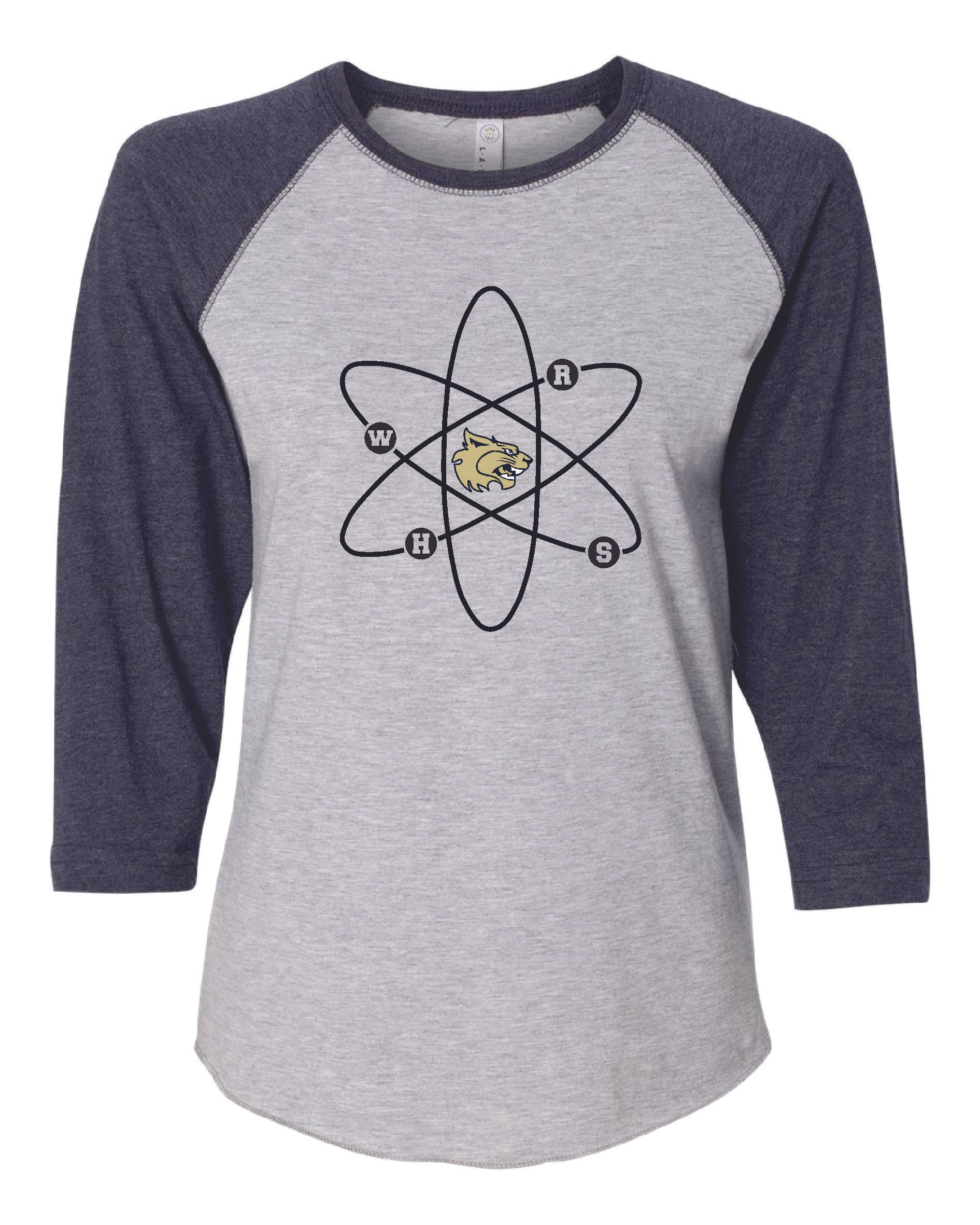 WRHS Ladies 3/4 Sleeve BBall Science Tee