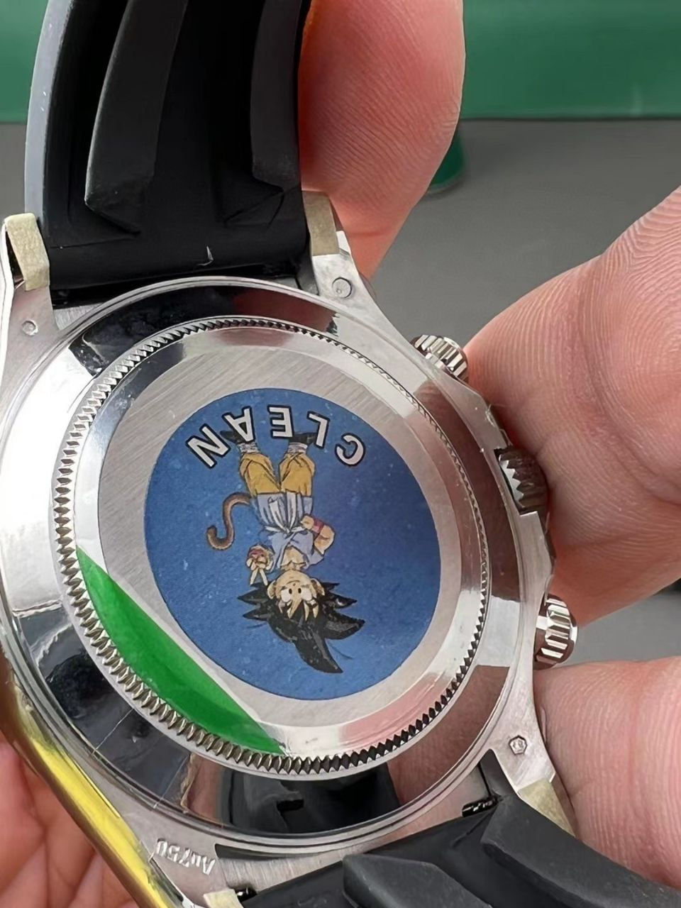 Thumbnail: Rolex daytona white stone D colour moissanite clean 4130 rubber 9046SL