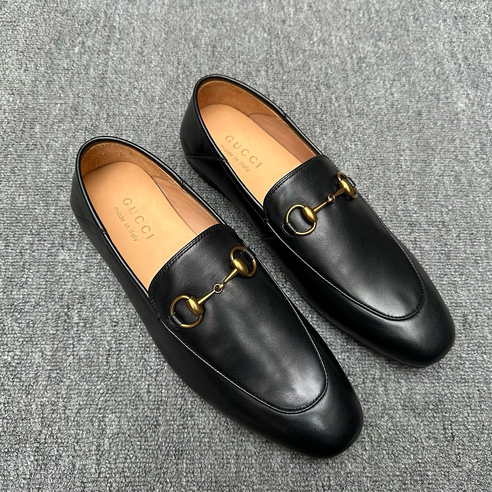 Thumbnail: GUCCI JORDAAN LEATHER LOAFERS 