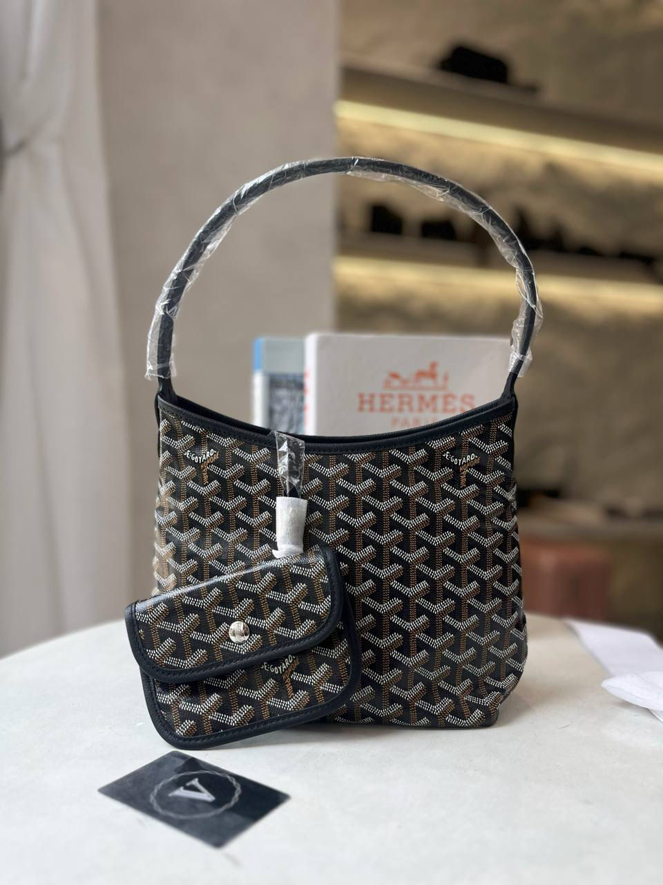GOYARD BOHEME MINI BLACK HOBO BAG