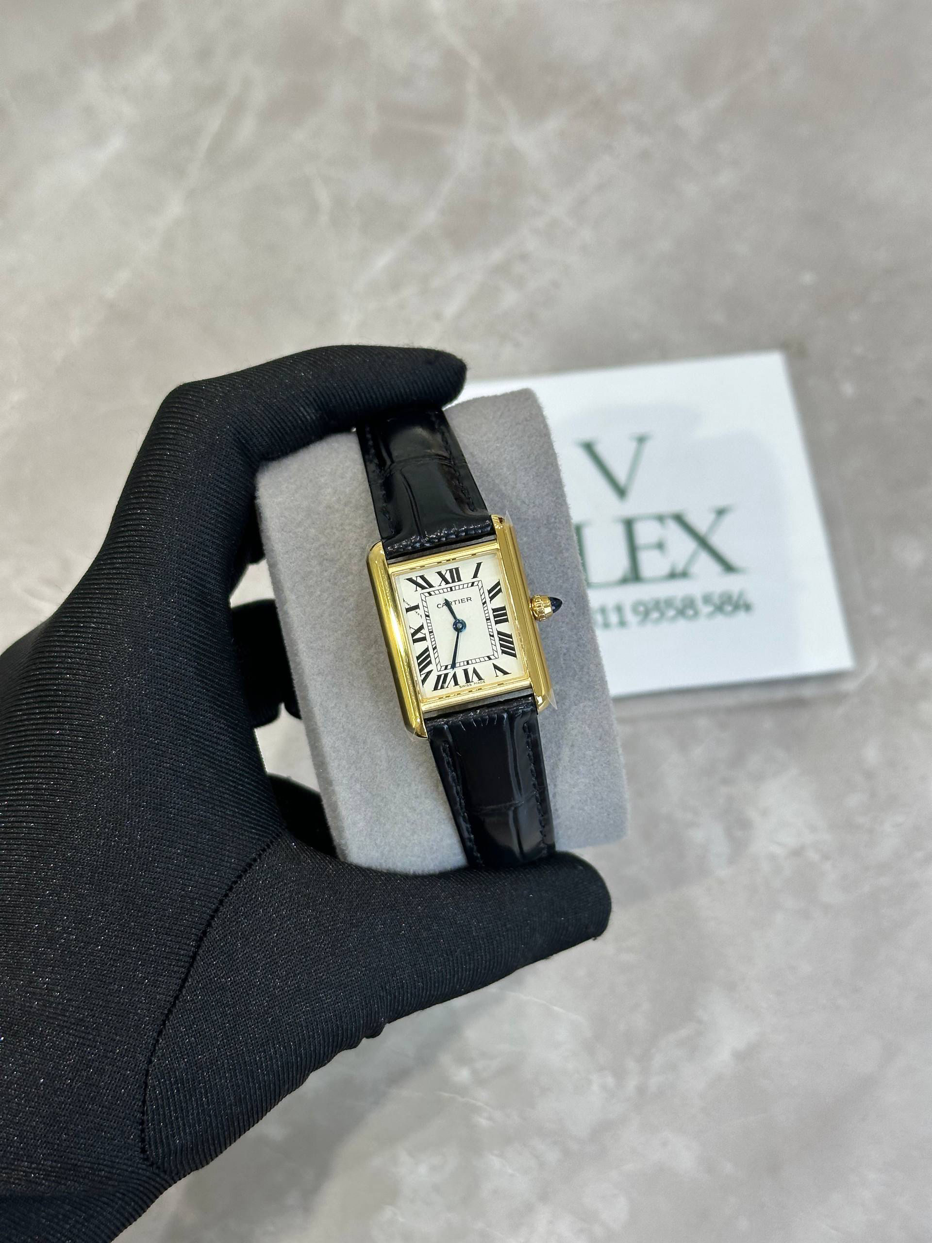 CARTIER TANK LOUIS CROCODILE SKIN