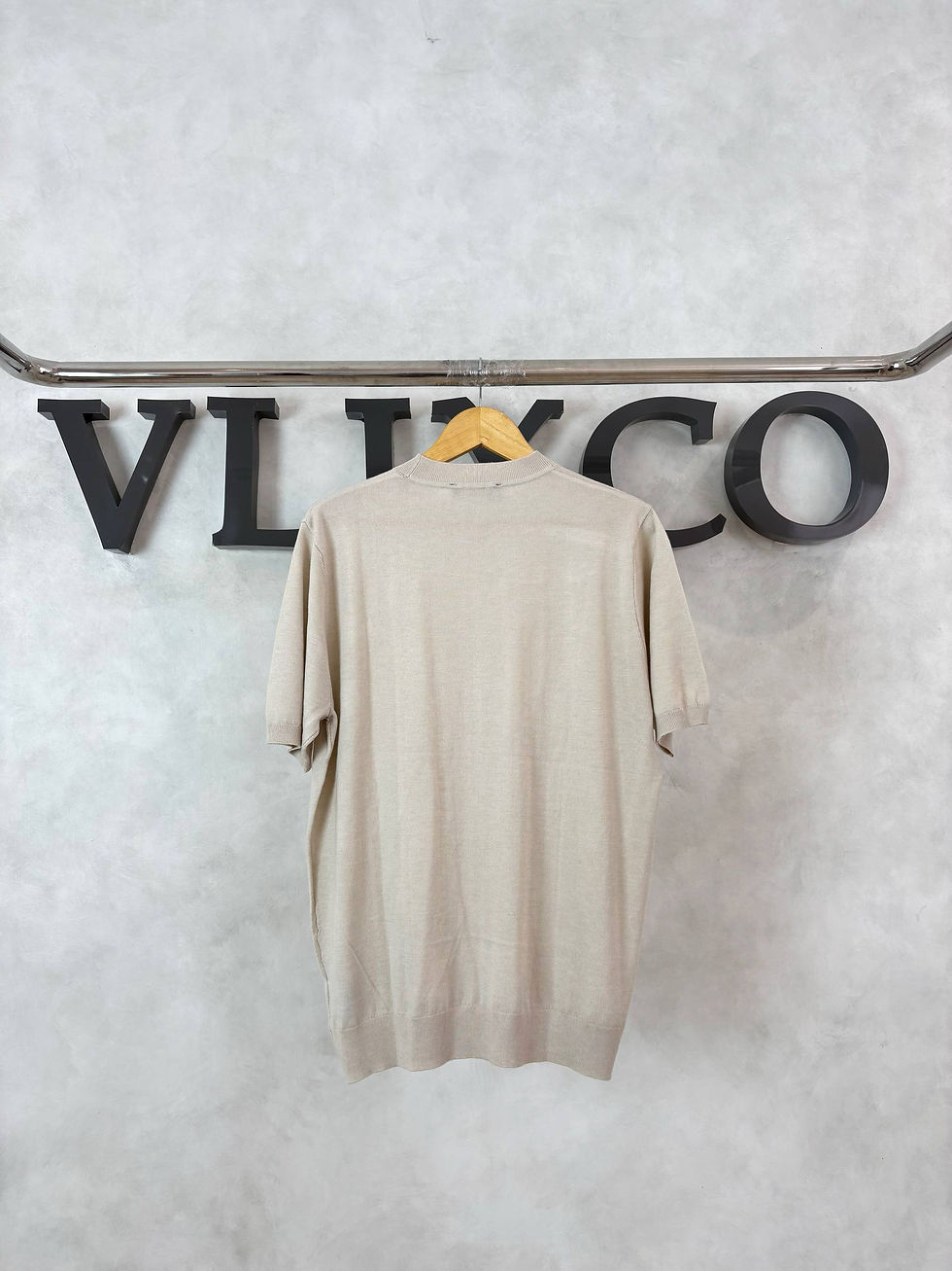 Thumbnail: LORO PIANA SHORT SLEEVE FINE KNIT CREWNECK