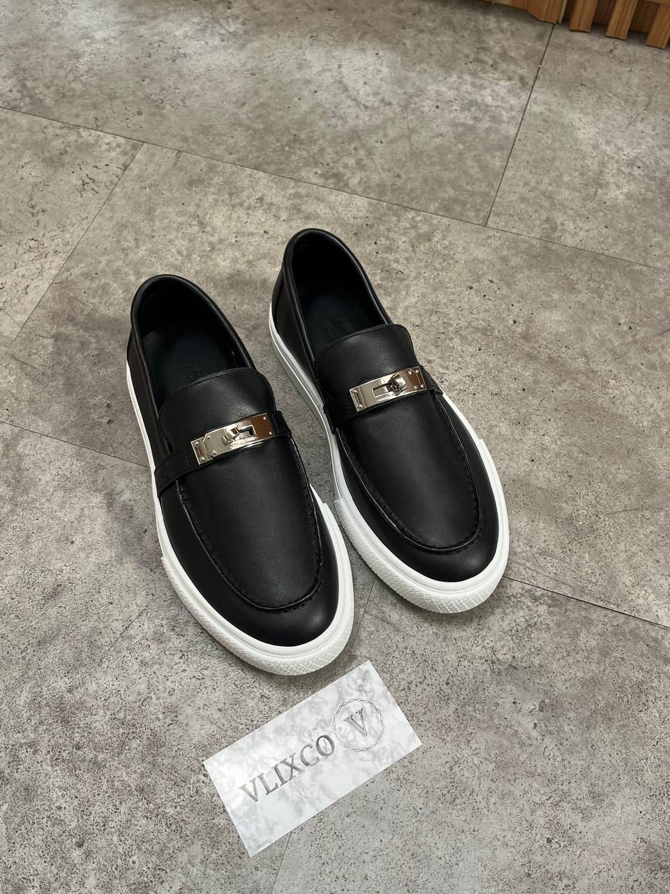HERMES LOAFERS IN SWIFT LEATHER MATERIAL