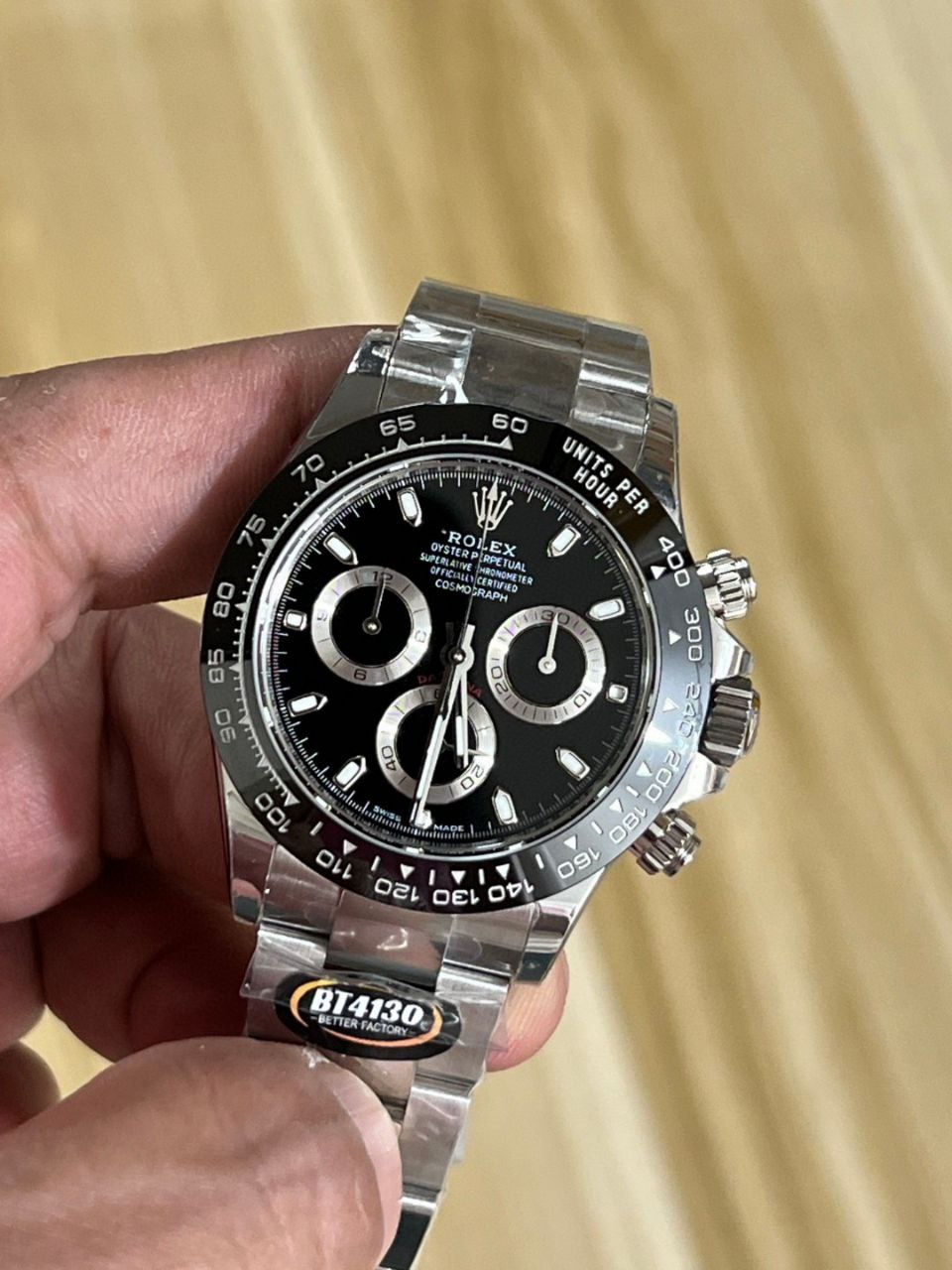 Thumbnail: Rolex daytona black dial Bt 4130 stainless steel 904L