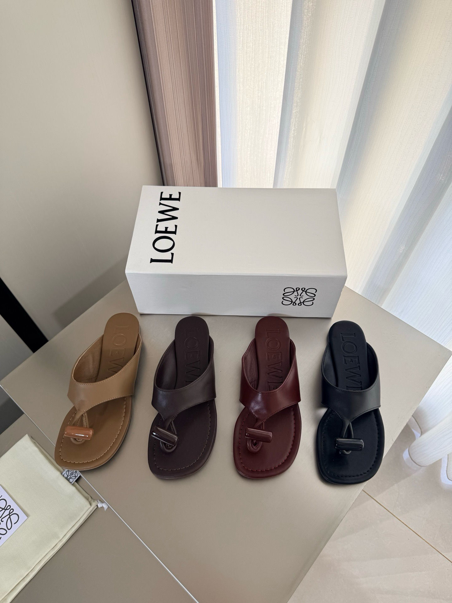 LOEWE OAK COLORED SANDALS