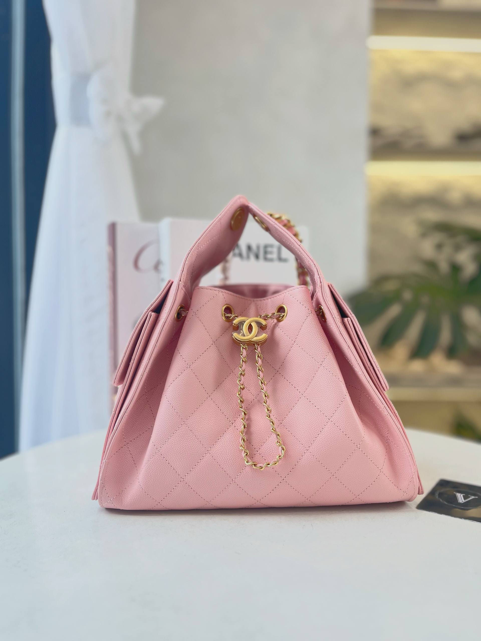 CHANEL 25S CARGO SMALL LEATHER PINK BAG